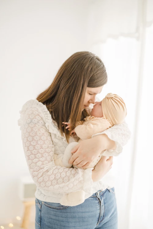 bonheur enfant amour laine beige